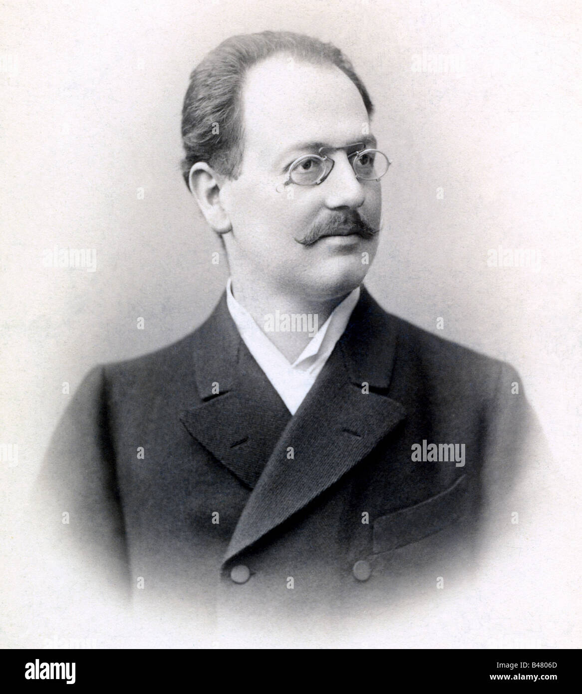 Raabe, Siegfried, 18.9.1857 - 4.6.1927, deutscher Schauspieler, Porträt, Kabinettsbild, ca. 1900, Stockfoto