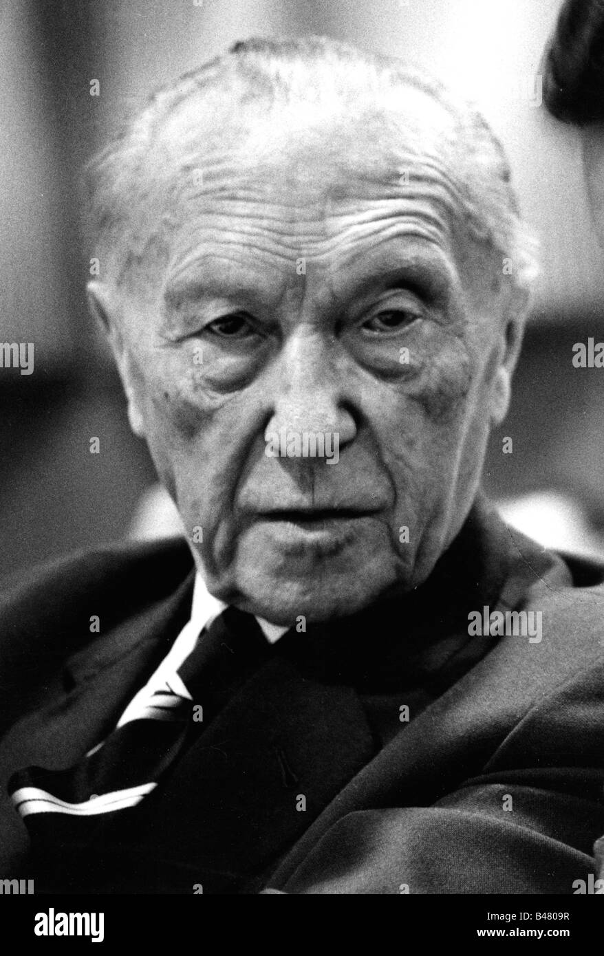 Adenauer, Konrad, 5.1.1876 - 19.4.1967, deutscher Politiker (CDU), Kanzler 1949 - 1963, Porträt, Wirtschaftstag, Düsseldorf, 8.7.1965 - 9.7.1965, Stockfoto