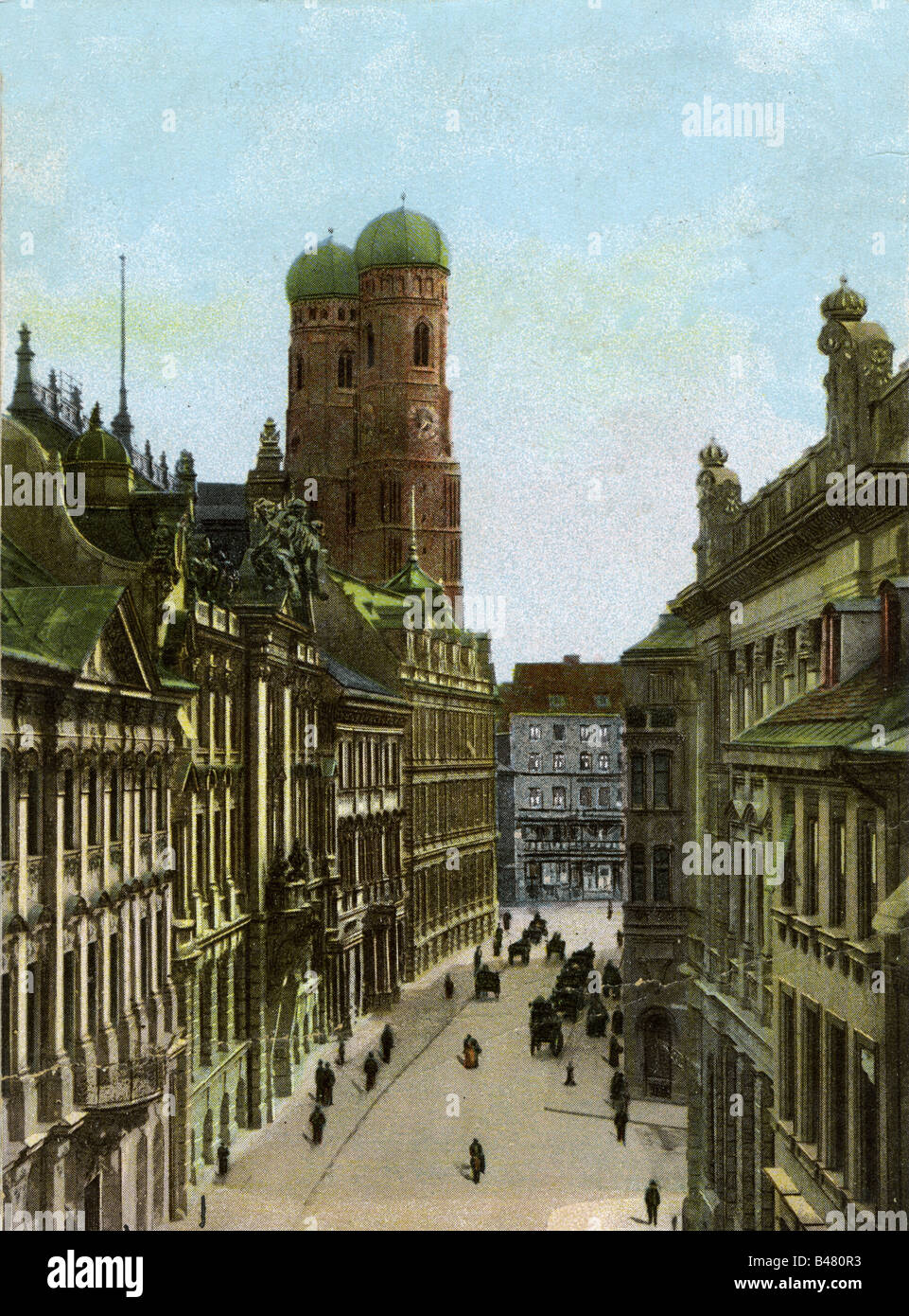 Geographie/Reise, Deutschland, München, Promenadestraße, Ansicht, Postkarte, gestempelt, 10.7.1904/05, Stockfoto