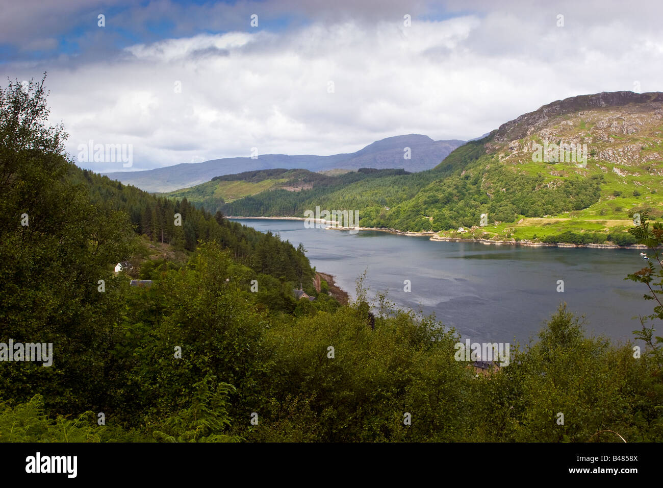 Aussichtspunkt in der Nähe von Stromeferry des Loch Carron, Highlands Schottland Großbritannien Großbritannien Großbritannien 2008 Stockfoto
