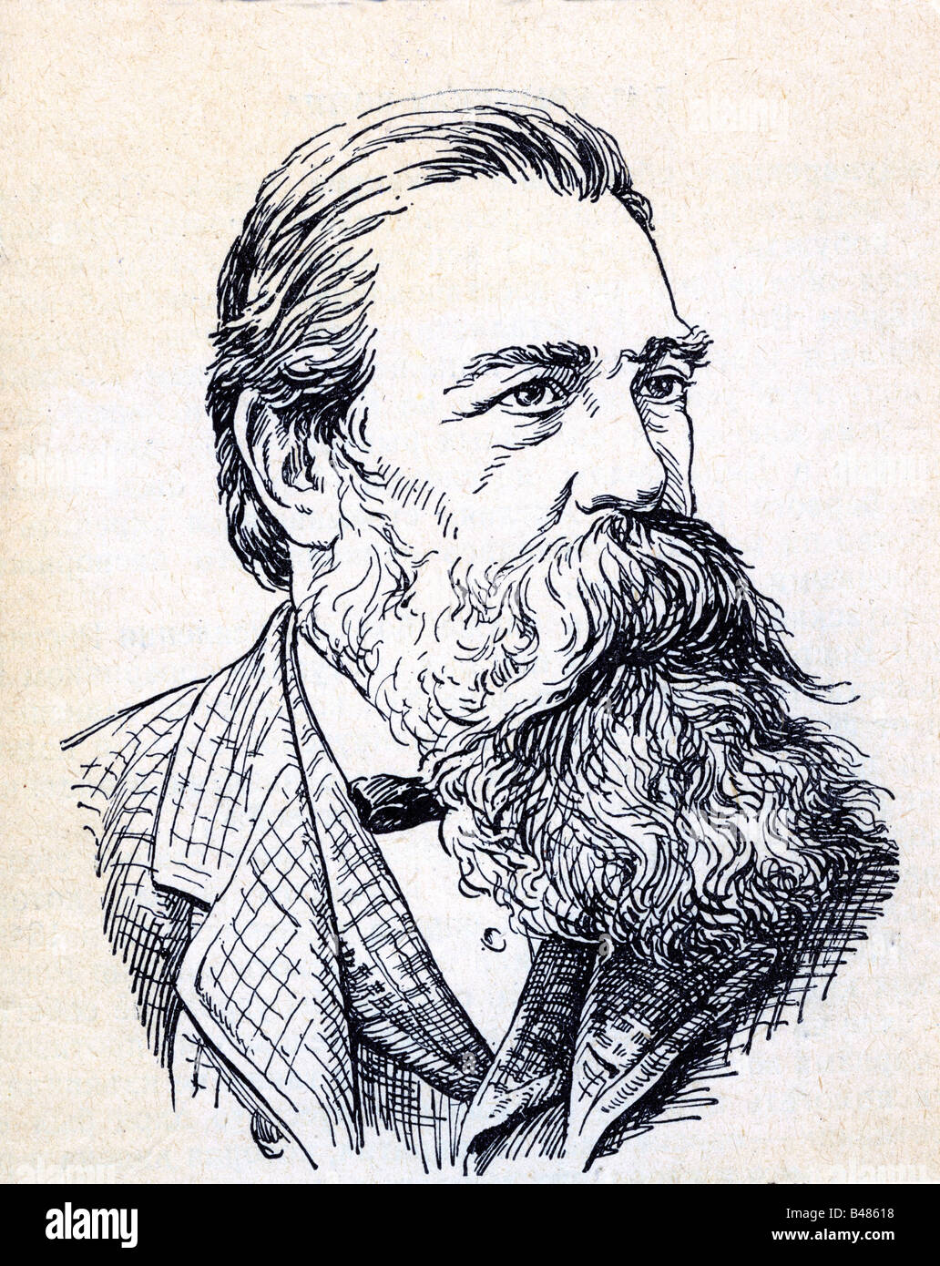 Engels, Friedrich, 28.11.188 - 5.8.1895, deutscher Politiker und Autor/Autor, Porträt, 1879, Sowjetrepublik, 20. Jahrhundert, Stockfoto