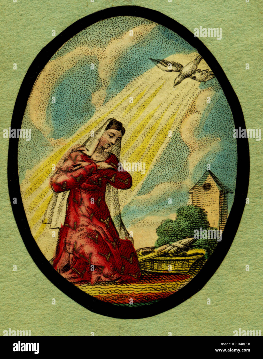 Frances of Rome, 1384 - 9.3.1440, italienischer Mystiker, Heiliger, betend, Malerei, 19. Jahrhundert, Stockfoto