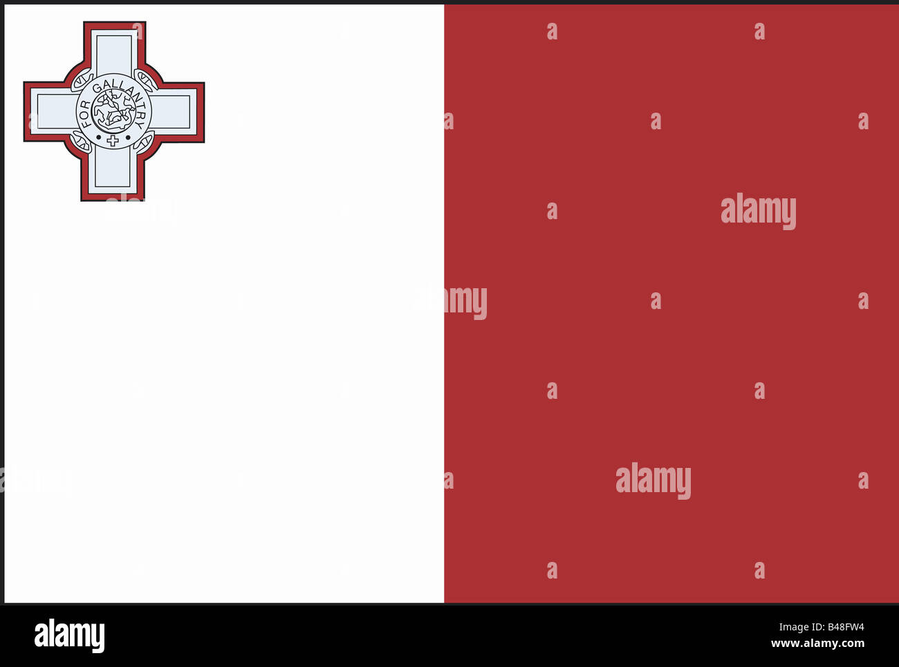 Heraldik, Wappen, Malta, Nationalflagge, eingeführt: 1.3.1961, Additional-Rights - Clearance-Info - Not-Available Stockfoto