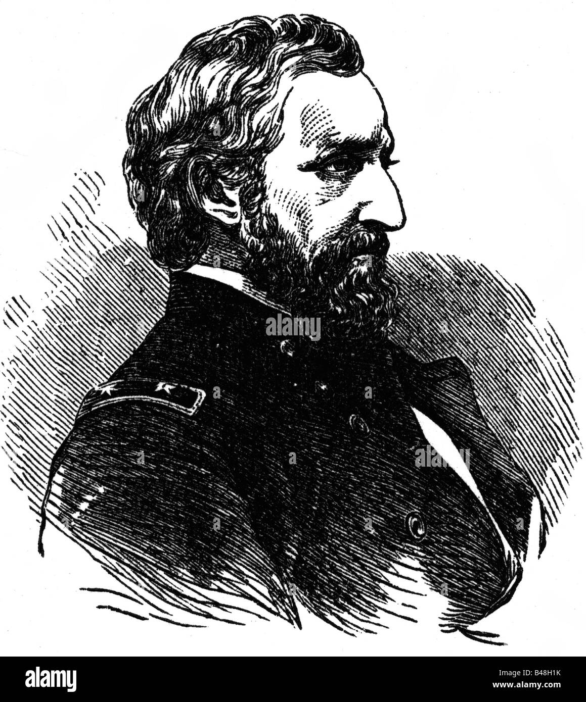 Rosecrans, William S., 6.9.1819 - 11.9.1898, amerikanischer General, Porträt, Holzgravur, 19. Jahrhundert, Stockfoto