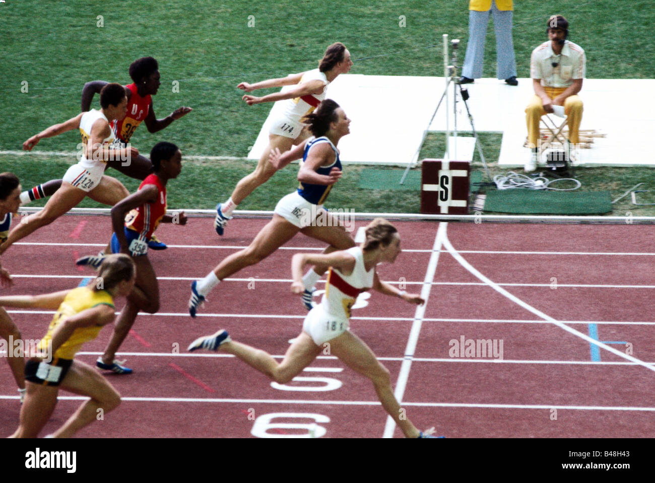 Richter, Annegret, * 13.10.1950, Deutsche Leichtathletin (Leichtathletik), volle Länge, Olympische Spiele, Montreal, 1976, Stockfoto