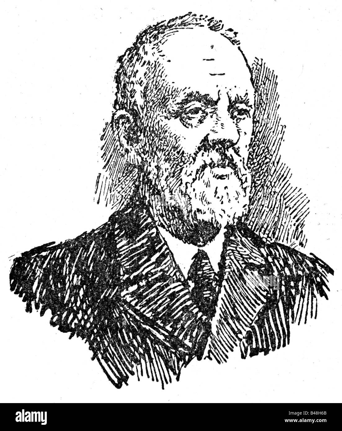 Tsiolkovsky, Konstantin Eduardovich, 17.9.1857 - 19.9.1935, russischer Wissenschaftler (Physiker, Mathematikwissenschaftler), Porträt, Holzschnitt, Stockfoto