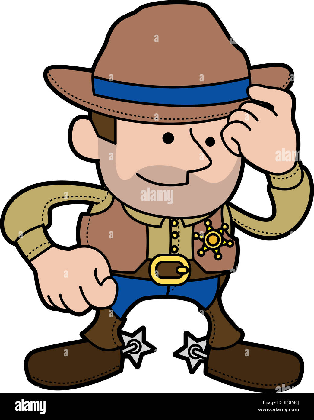 Illustration male cowboy sheriff in -Fotos und -Bildmaterial in hoher  Auflösung – Alamy