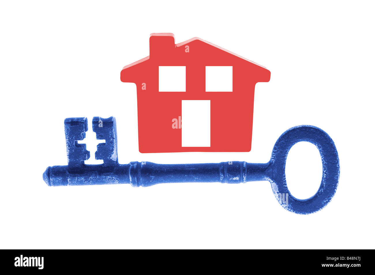 Skeleton Key und Haus Stockfoto