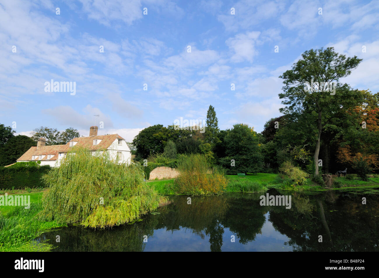 Mühlenteich bei Grantchester Cambridge Cambridgeshire England UK Stockfoto