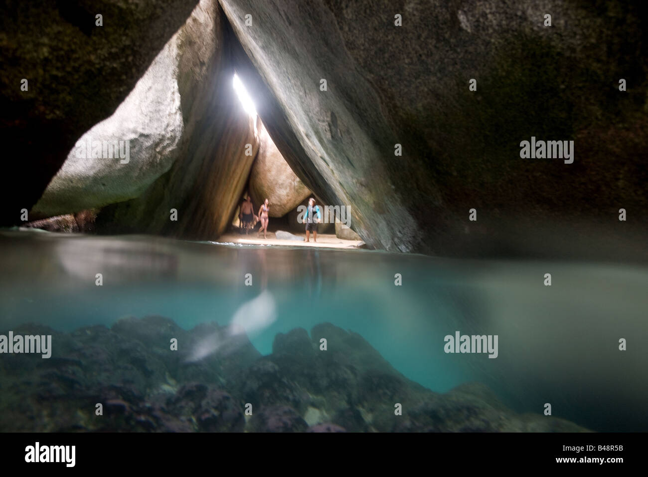 In "The Baths" auf Virgin Gorda, Britische Jungferninseln Stockfoto