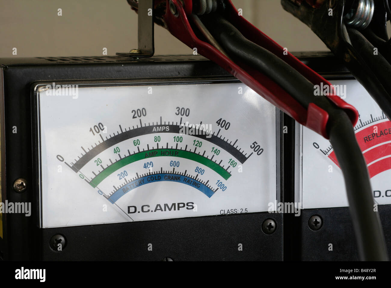 Kfz Instrument D C Amperemeter für die Prüfung der elektrischen Anlage Stockfoto