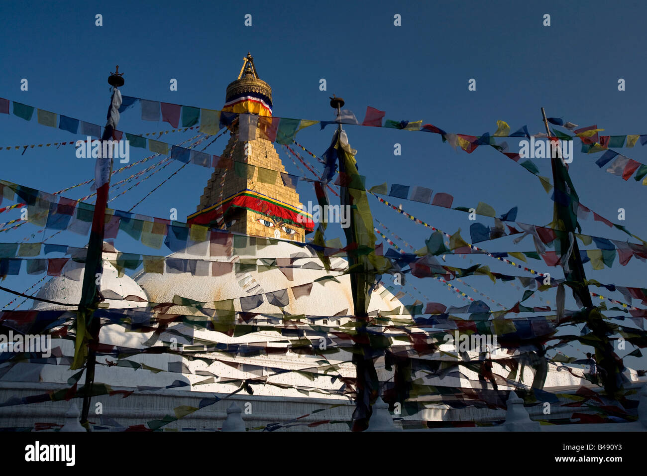 Boudhanath Stupa, Bouddha, Nepal, Asien Stockfoto