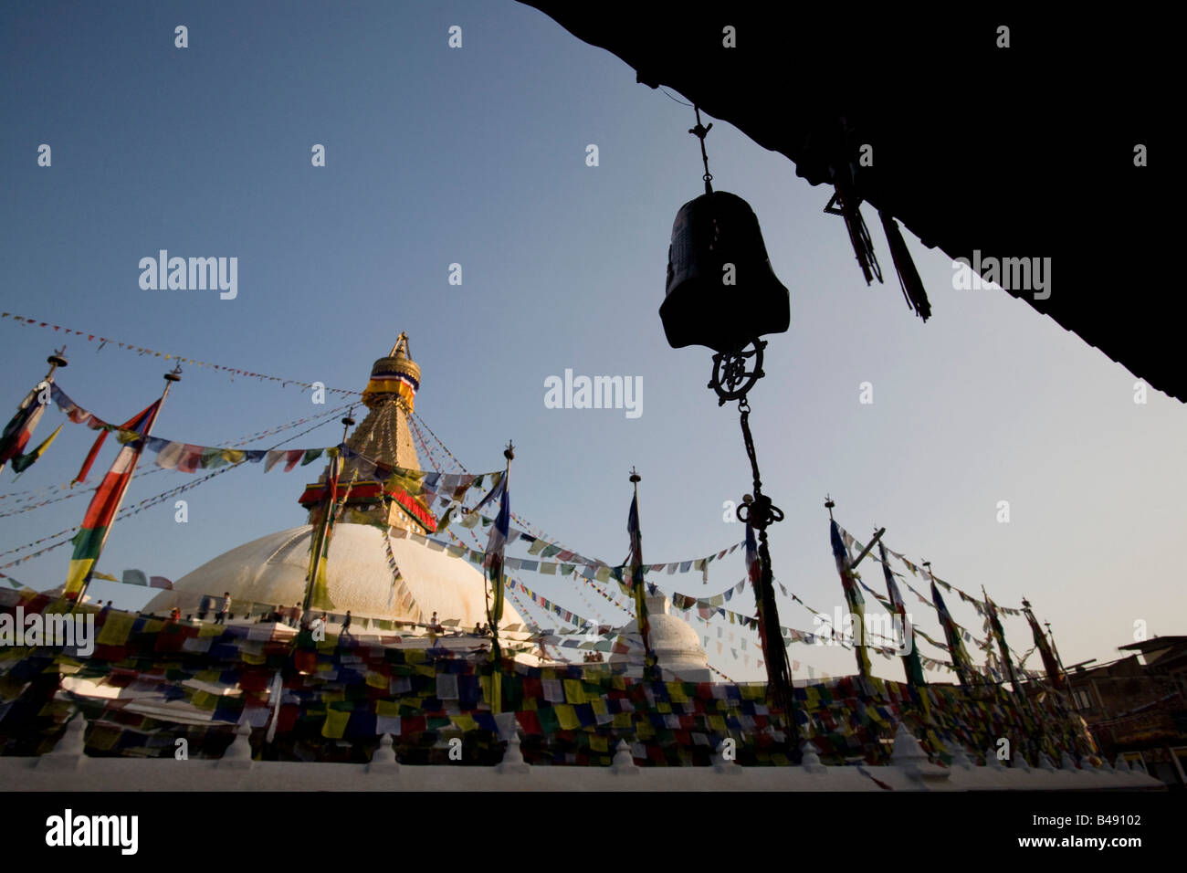Boudhanath Stupa, Kathmandu, Nepal, Asien Stockfoto