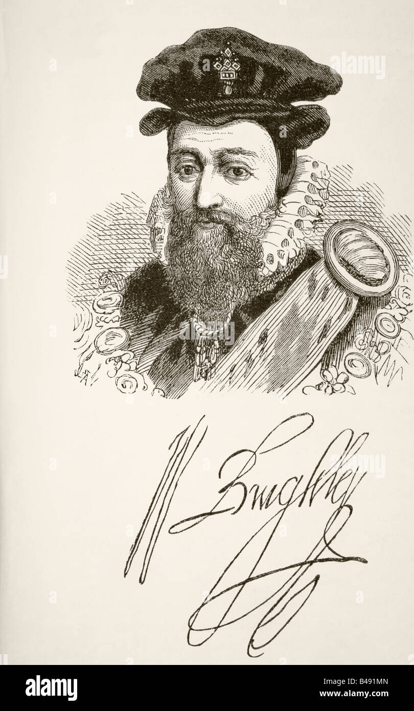 William Cecil, 1. Baron Burghley, 1520 - 1598. Englischer Staatsmann und Chefberater von Königin Elizabeth I. Stockfoto