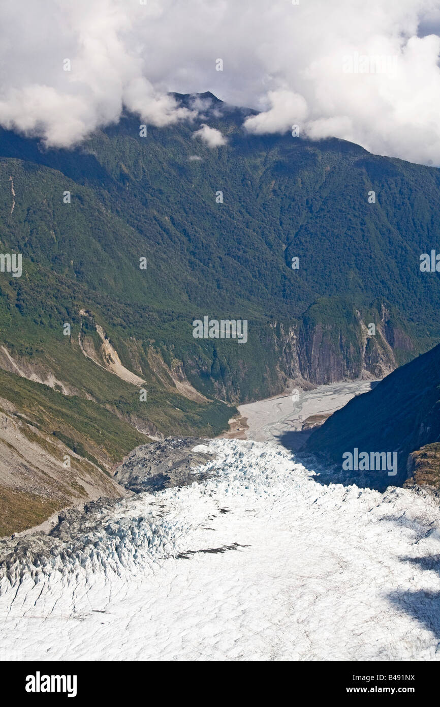 Gletscher in den Bergen von New Zealand Stockfoto