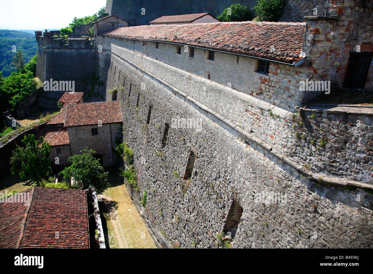 Militärische Festung in Gavi Piemont Italien Stockfoto
