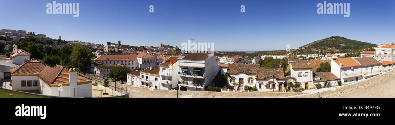 Panoramablick über Portalegre Stadt in Portugal Stockfoto