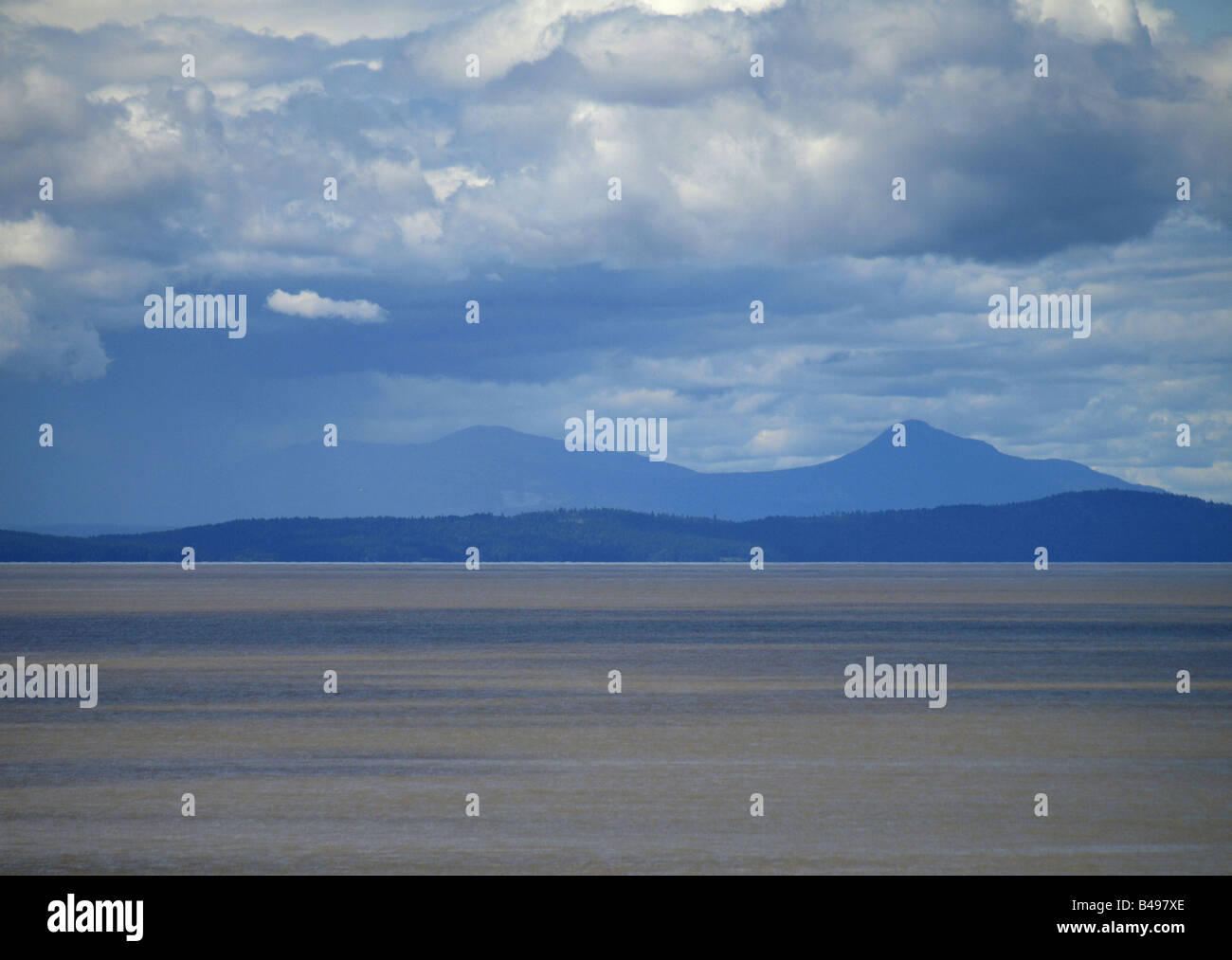 Vancouver Island von der Fähre Stockfoto