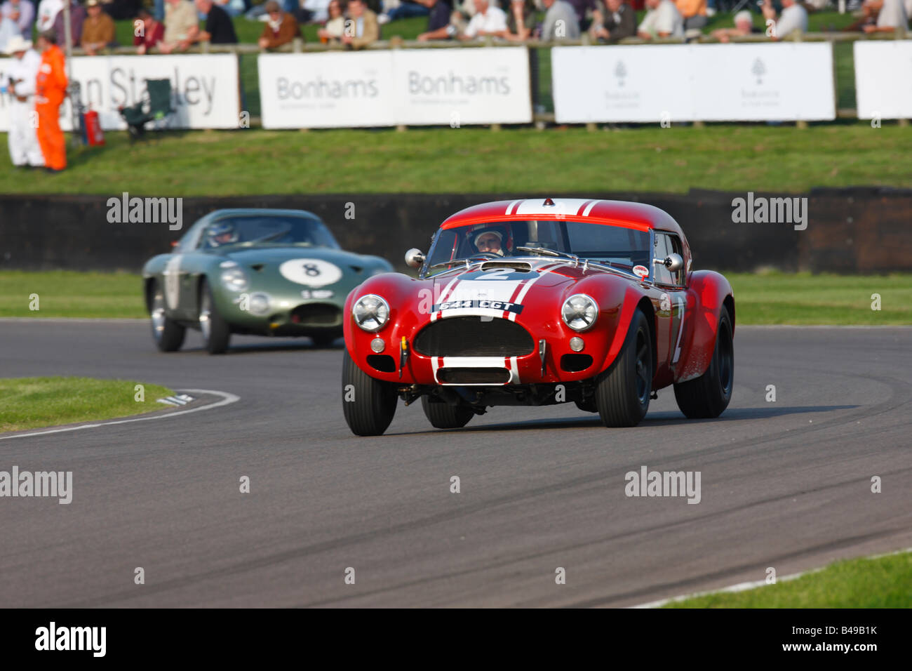 AC Cobra LeMans getrieben durch Shaun Lynn und Jackie Oliver treffen Goodwood Revival 2008 Stockfoto