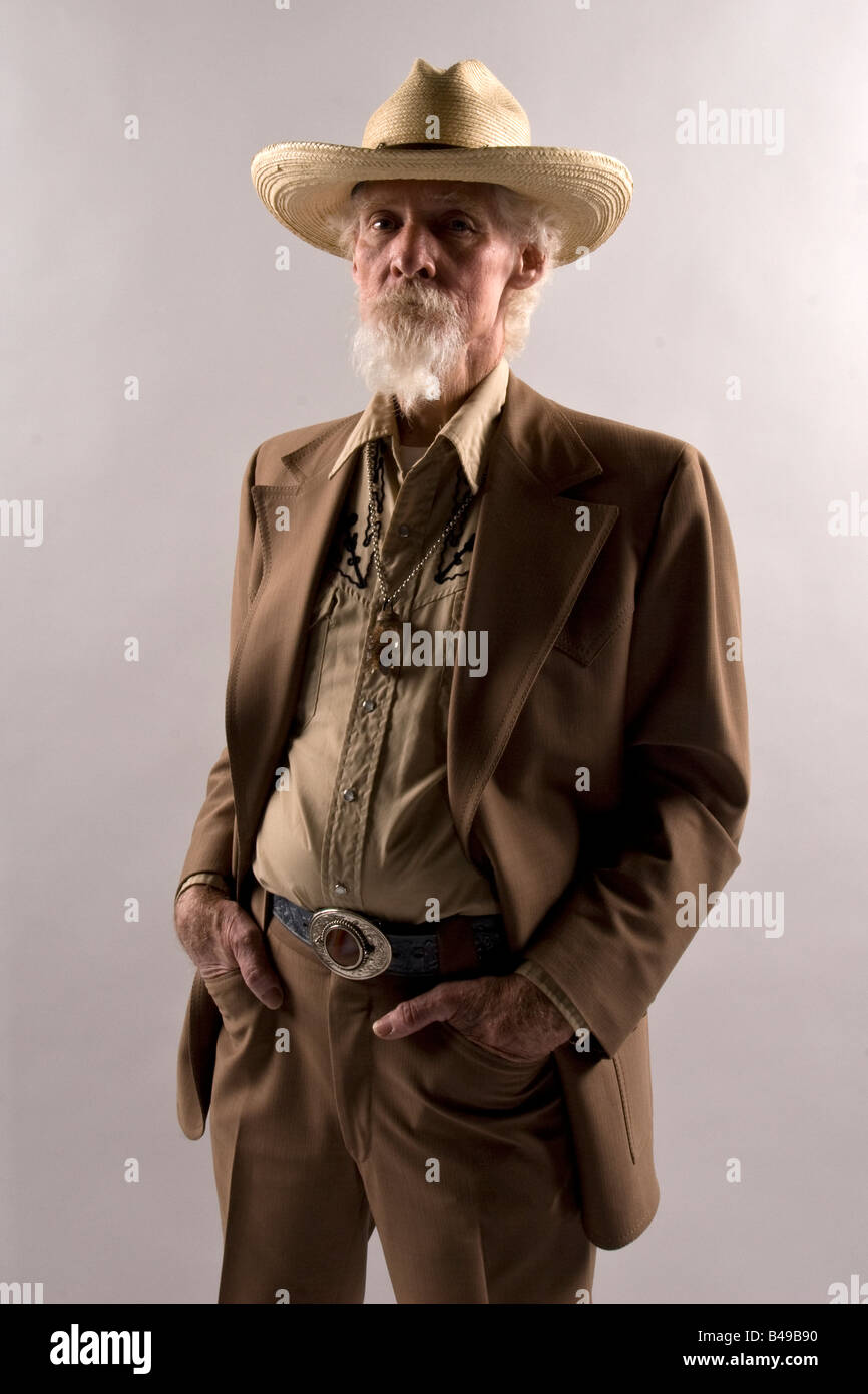 eine 79 Jahre alte ex-Schauspieler Krebs Überlebenden cowboy Stockfoto eine 79 Jahre alte ex-Schauspieler Krebs Überlebenden cowboy Stockfoto