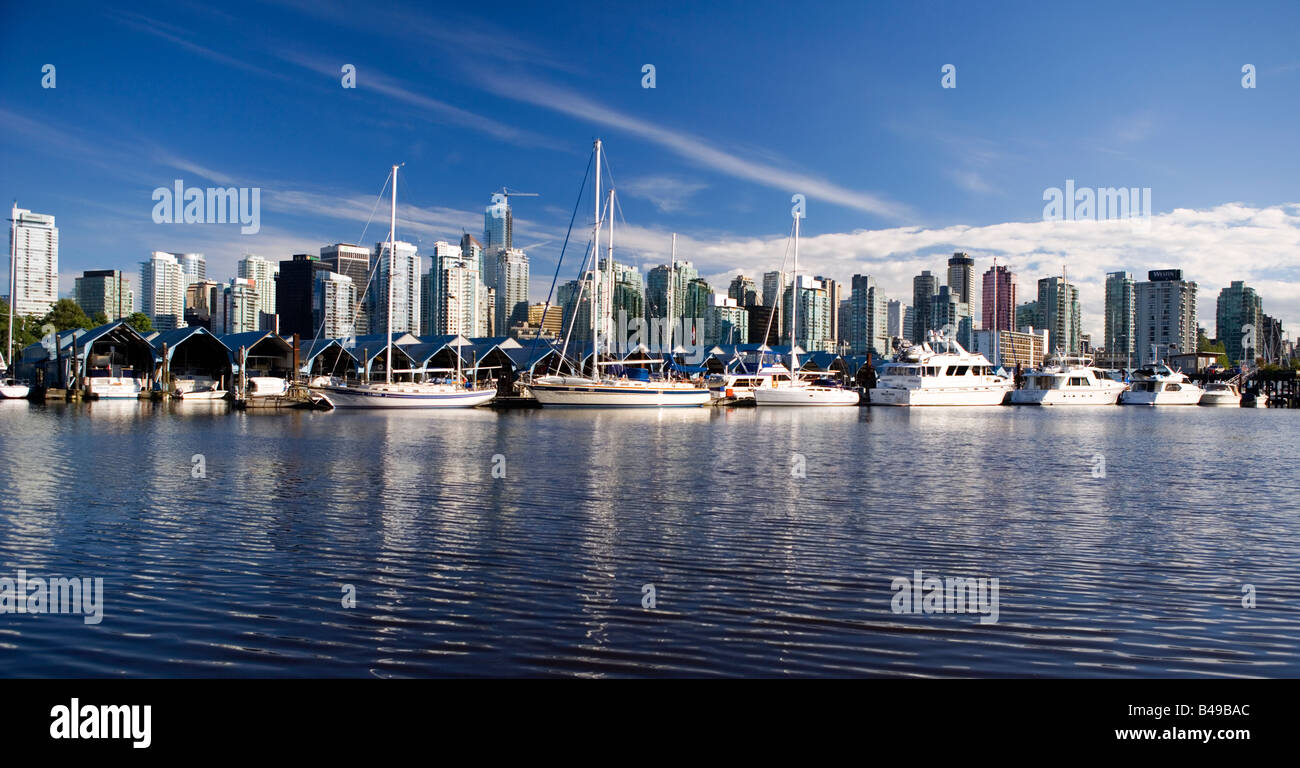 Skyline von Vancouver Stadt, Blick vom Stanley Park, Britisch-Kolumbien, Kanada Stockfoto