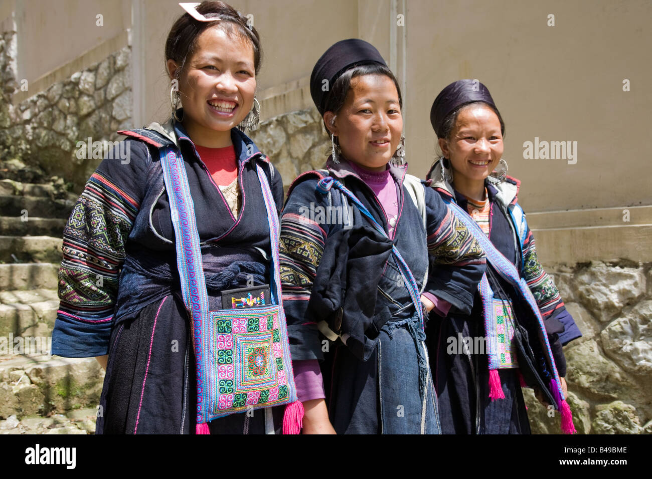 Schwarze h ' Mong-Frauen Stockfoto