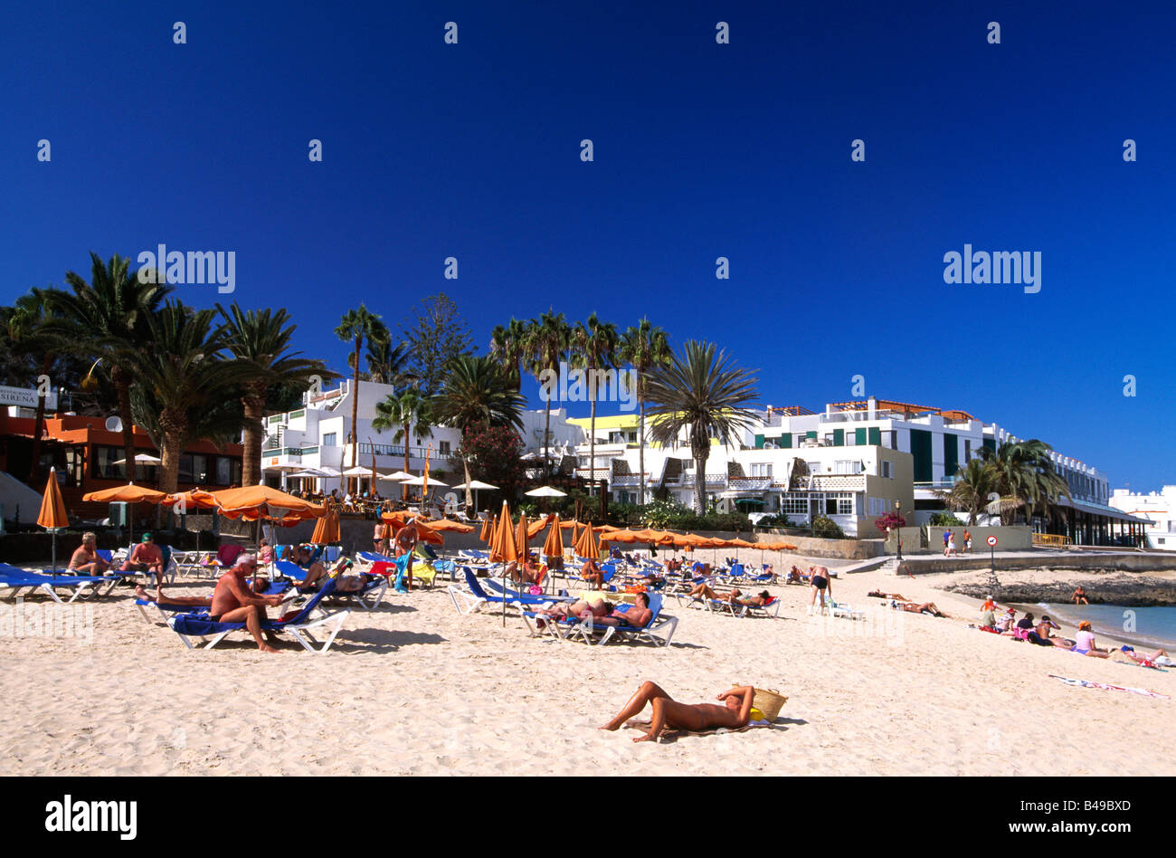 Strand von Corralejo Fuerteventura-Kanarische Inseln-Spanien Stockfoto