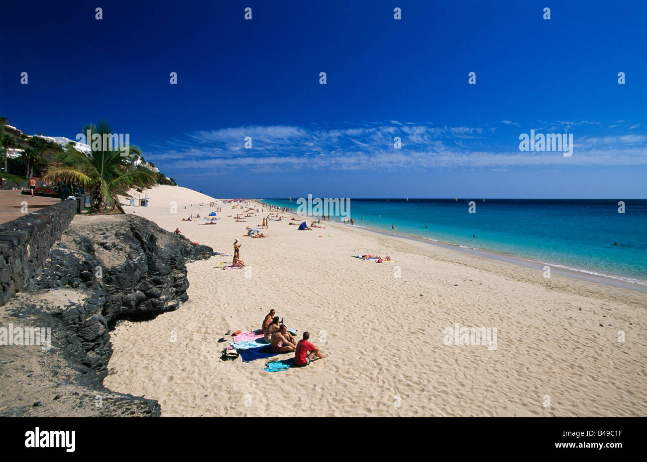 Strand von Morra Jable Jandia Fuerteventura Kanaren Spanien Stockfoto