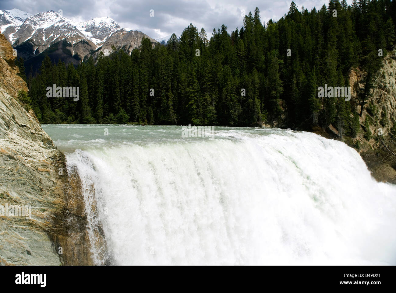 Wapta Falls, Yoho Nationalpark, Britisch-Kolumbien, Kanada. Stockfoto