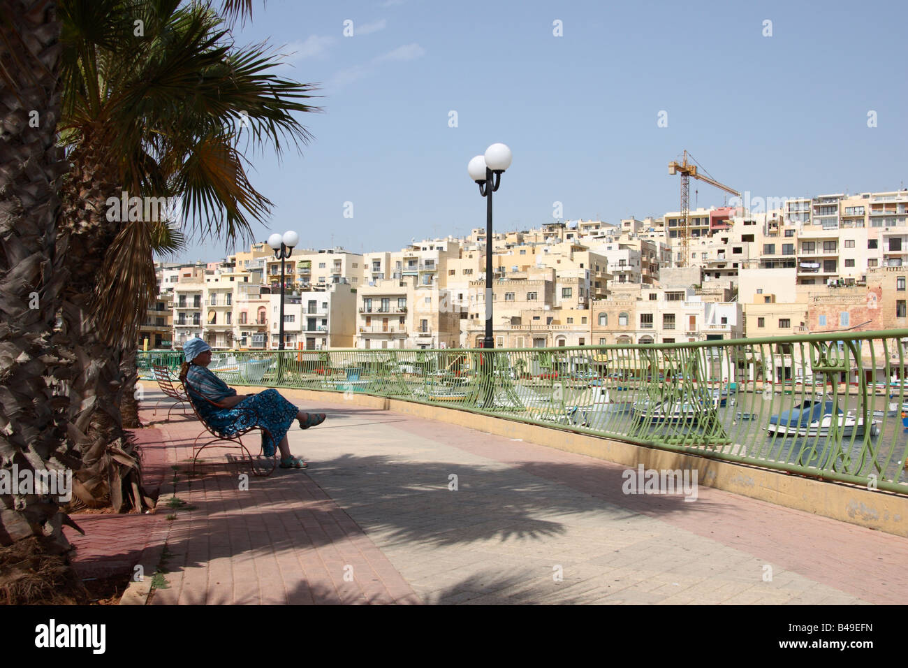 Die Promenade, Marsaskala, Malta. Stockfoto