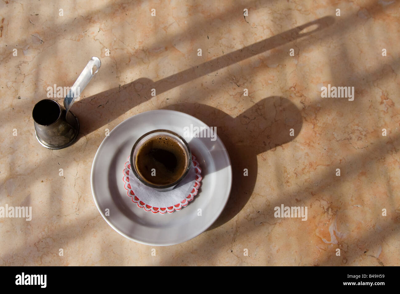 Ein türkischer Kaffee-set Stockfoto
