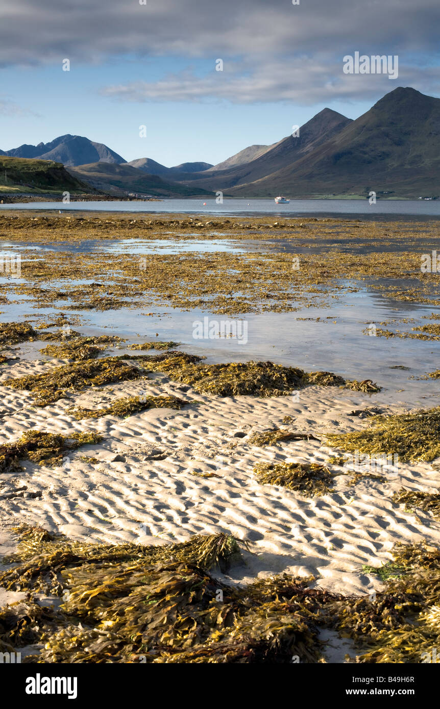 Blick von der Insel Raasay über Sound Raasay auf die Cuillin Berge auf der Isle Of Skye Stockfoto