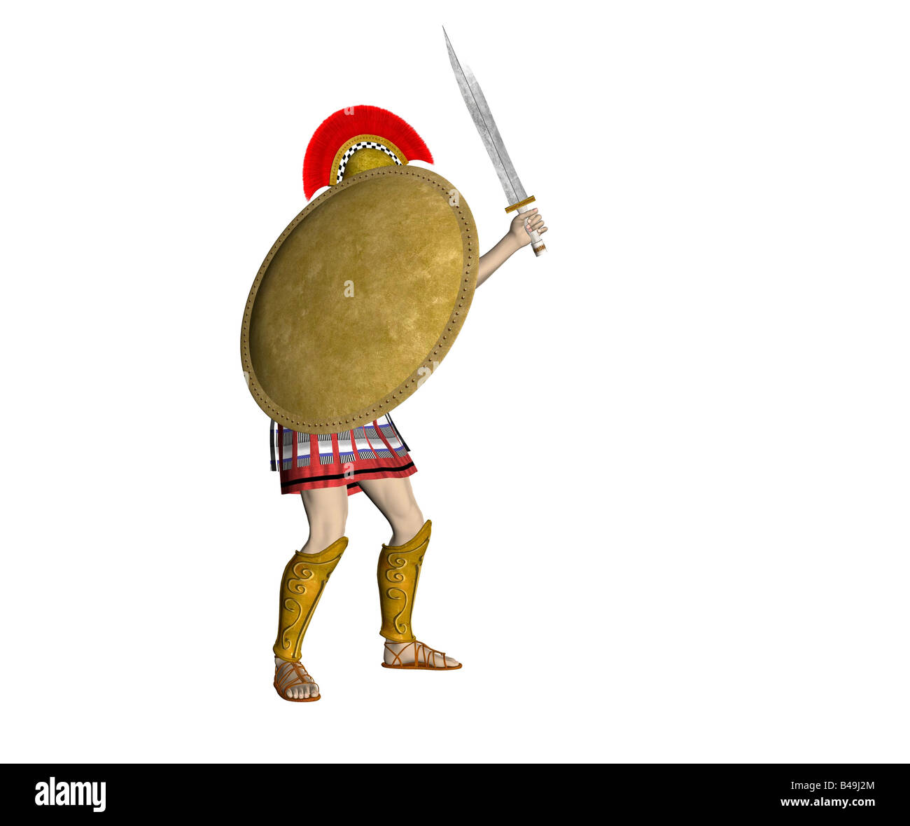 Abbildung eines alten Spartan Griechisch oder Roman Warrior Stockfoto