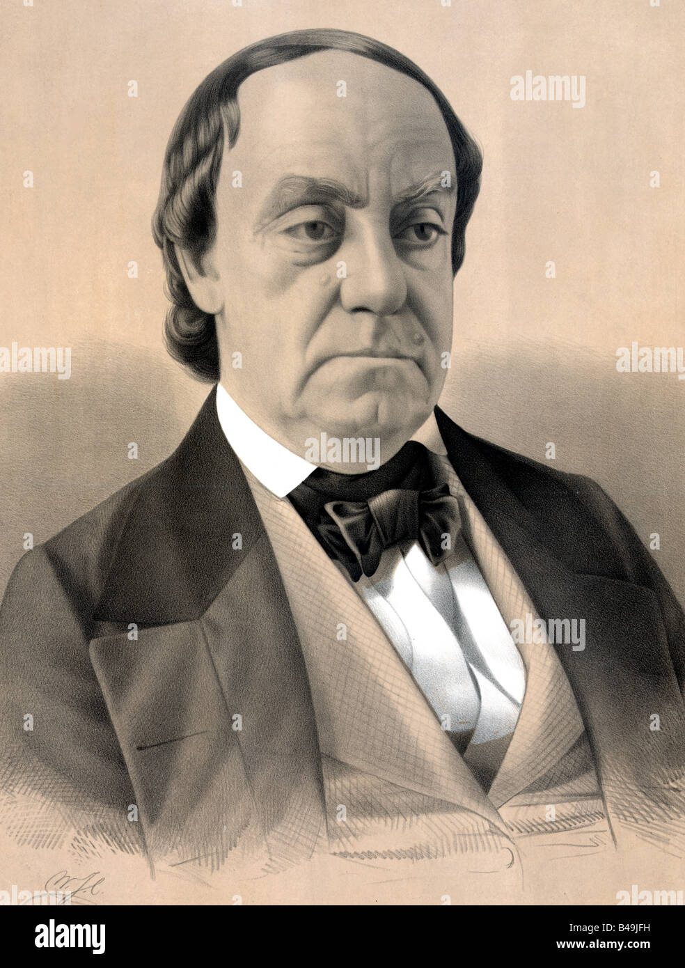 Lewis Cass, US-amerikanischer Offizier und Politiker. Demokratischer Kandidat für das Präsidentenamt der Vereinigten Staaten im Jahr 1848 Stockfoto