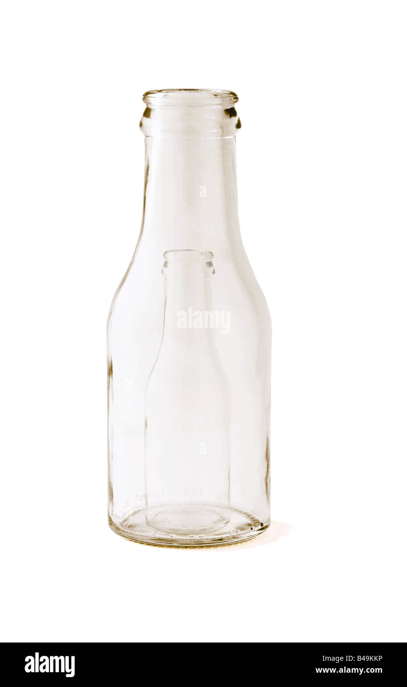 Konzeptbild Flasche in Flasche Stockfoto