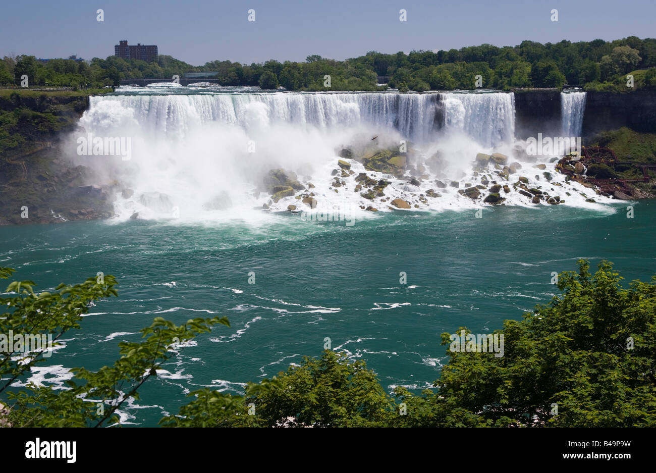 Blick auf die American Falls in Niagara Falls, Kanada. Stockfoto