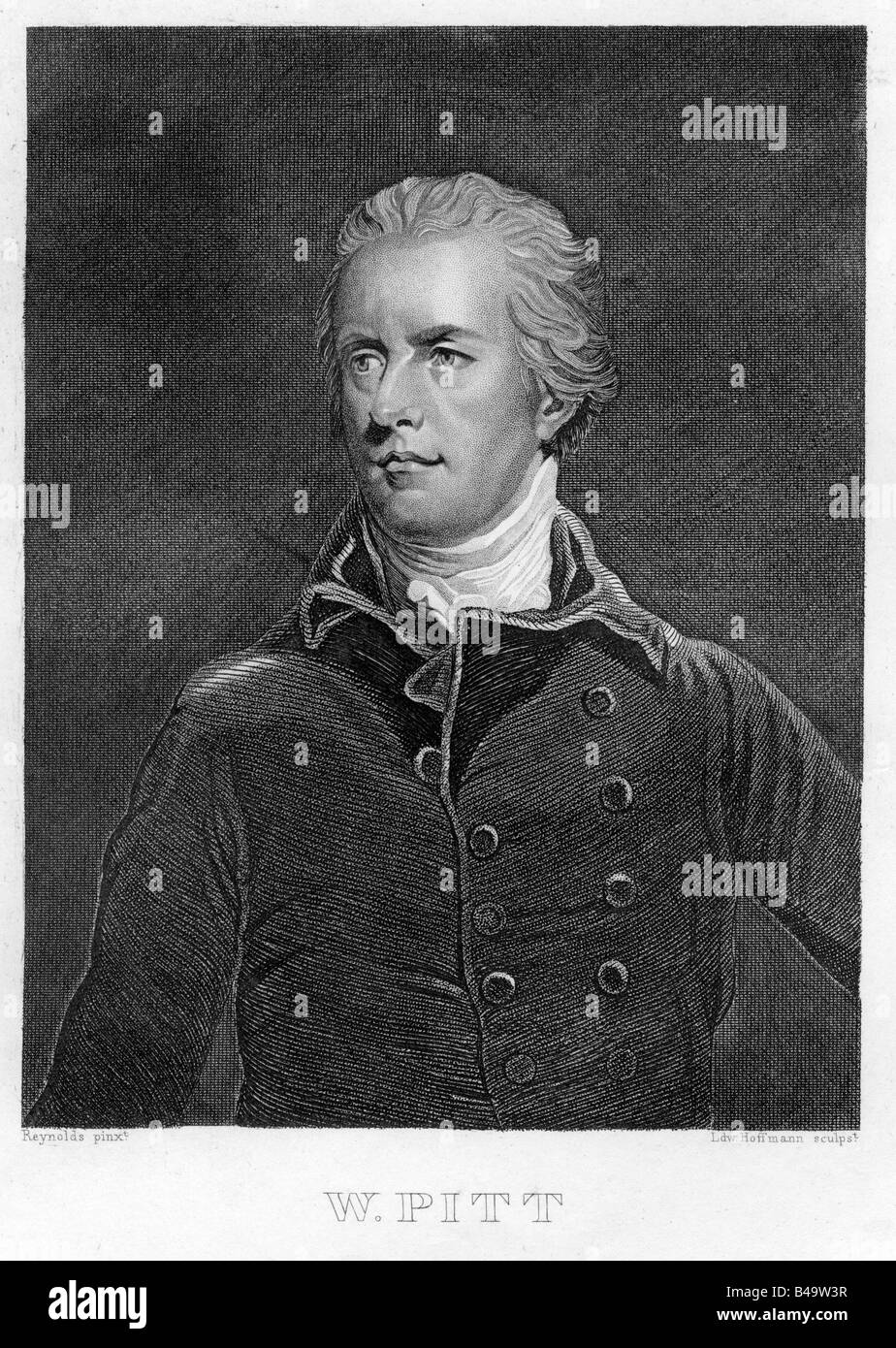 William Pitt, der Jüngere, 28.5.1759 - 23.1.1806, britischer Politiker (Tory), Premierminister 10.5.1804 - 23.1.1807, Artist's Urheberrecht nicht gelöscht werden Stockfoto