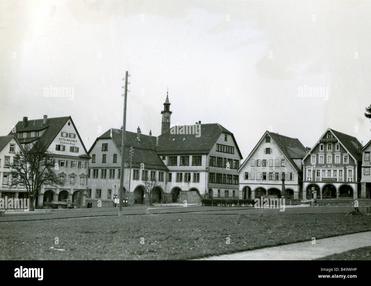 Geographie/Reise, Deutschland, Baden-Württemberg, Freudenstadt, Stadtansicht/Stadtbild, Marktplatz, ca. 1950, Stockfoto