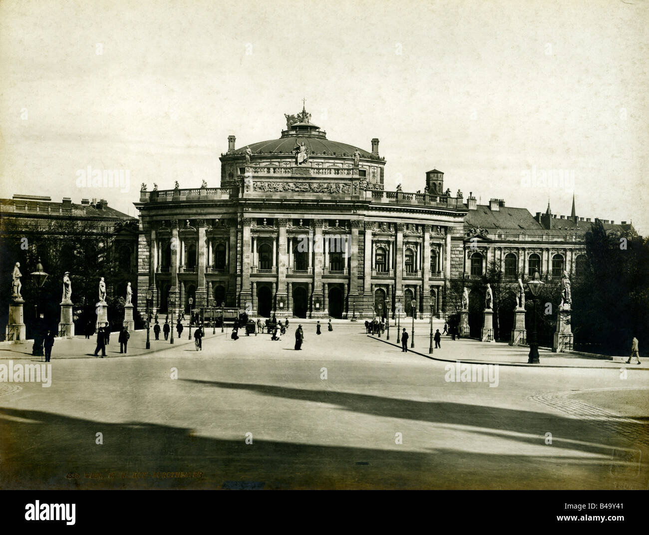 Geographie/Reisen, Österreich, Wien, Theater/Theater, Hoftheater, Außenansicht, erbaut von Johann Semper und Karl Baron von Hasenauer, * zwischen * 1874 und * 1888-1904/05, Stockfoto