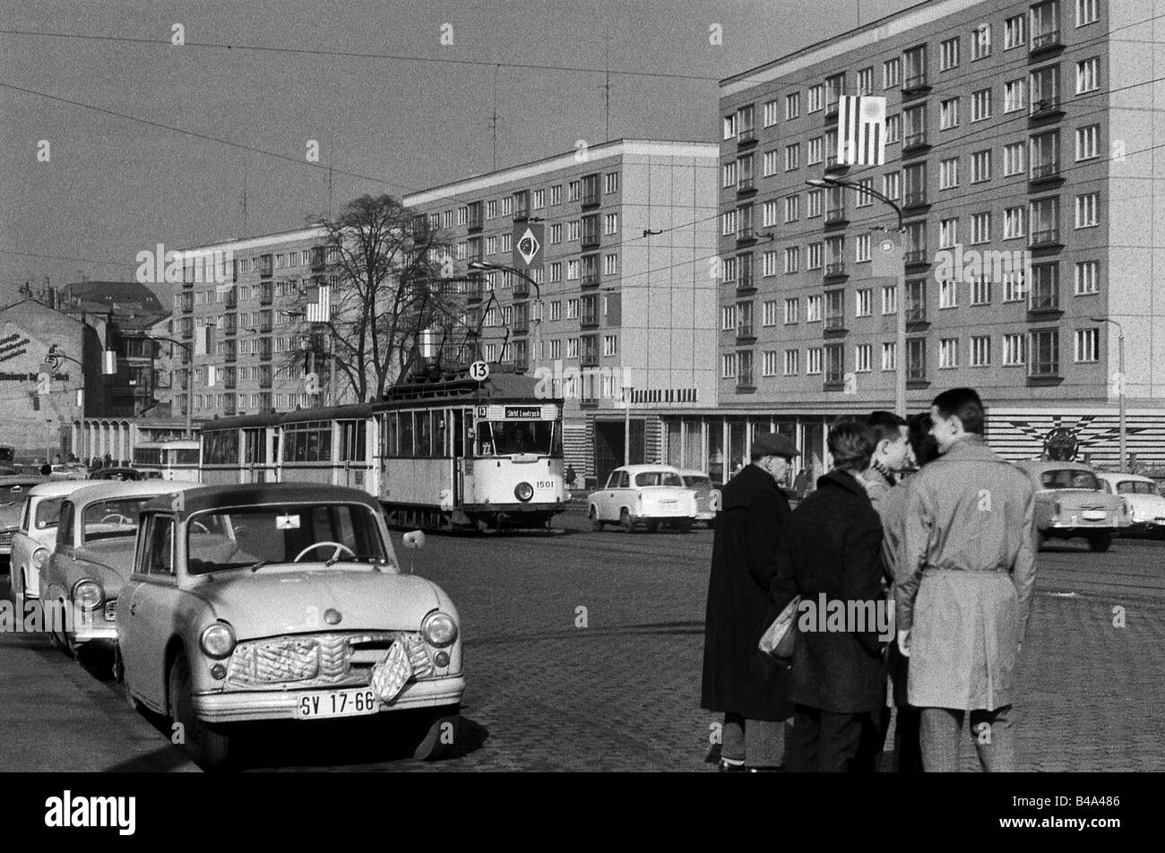 Geografie/Reisen, Deutschland, Deutsche Demokratische Republik, Leipzig, Innenstadt, 1963, Stockfoto