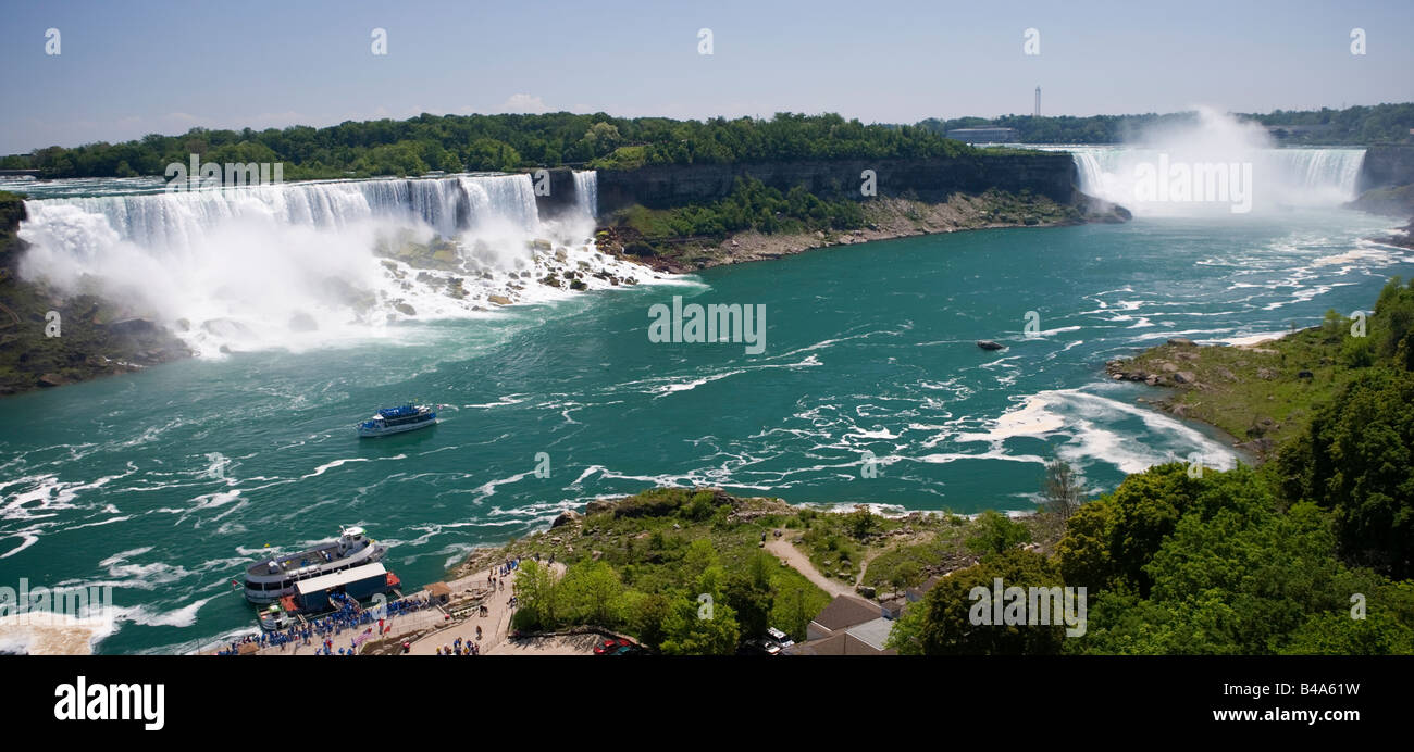 Panoramablick über Niagara Falls, Kanada Stockfoto