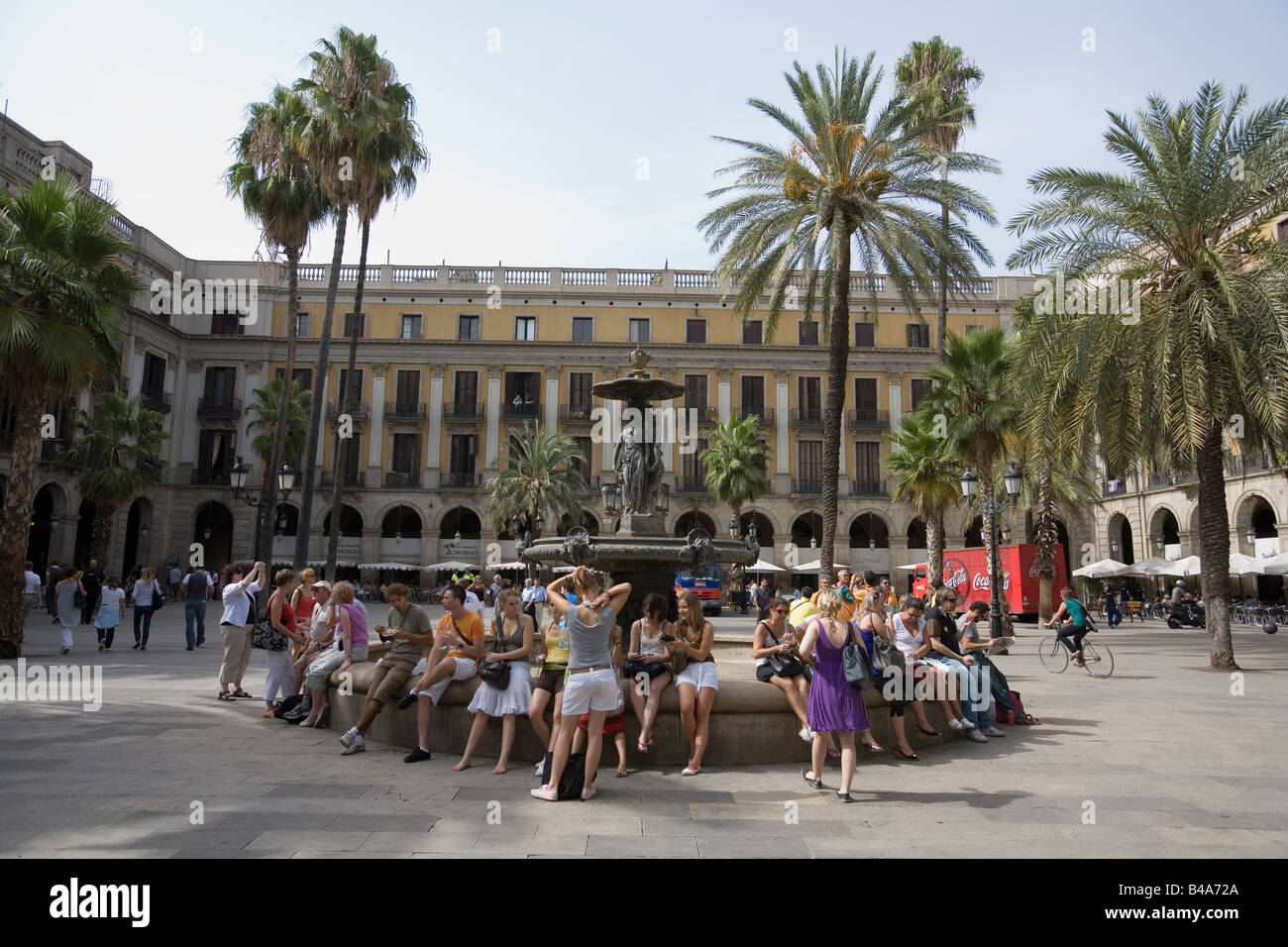 Placa Reial Barcelona Spanien Stockfoto
