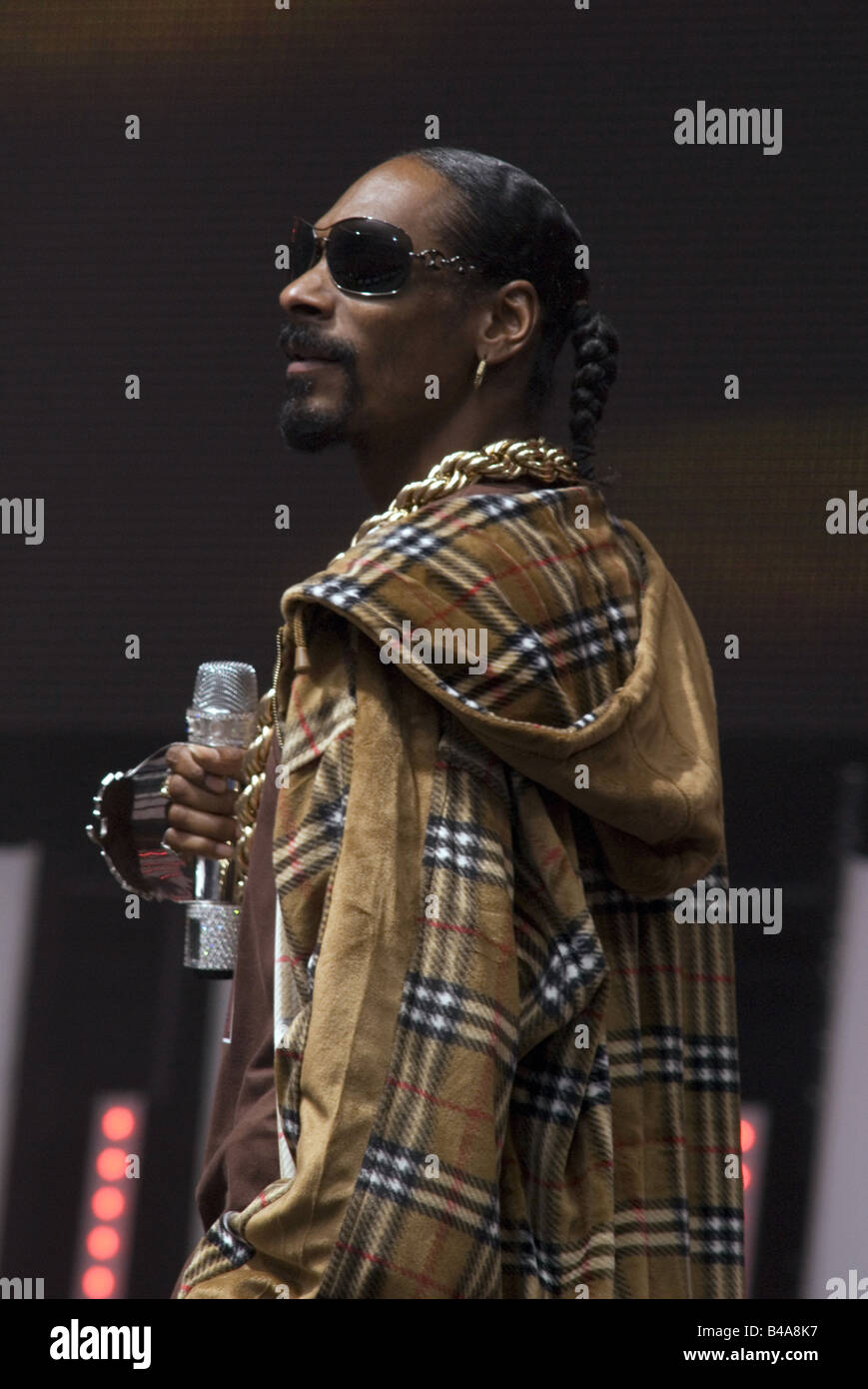 Snoop Dogg, * 20.10.1971, US-amerikanischer Sänger (Rap), Schauspieler, Live-Performance, Live Earth, Half Length, Hambug, 7.7.2007, Stockfoto