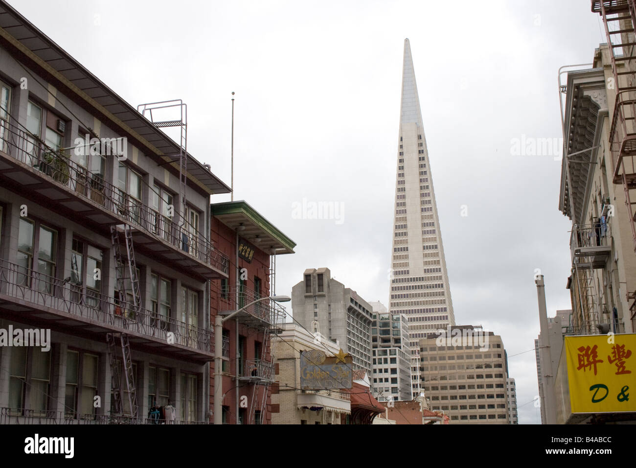 Stadtbild Ansicht von Chinatown, San Francisco, Kalifornien Stockfoto