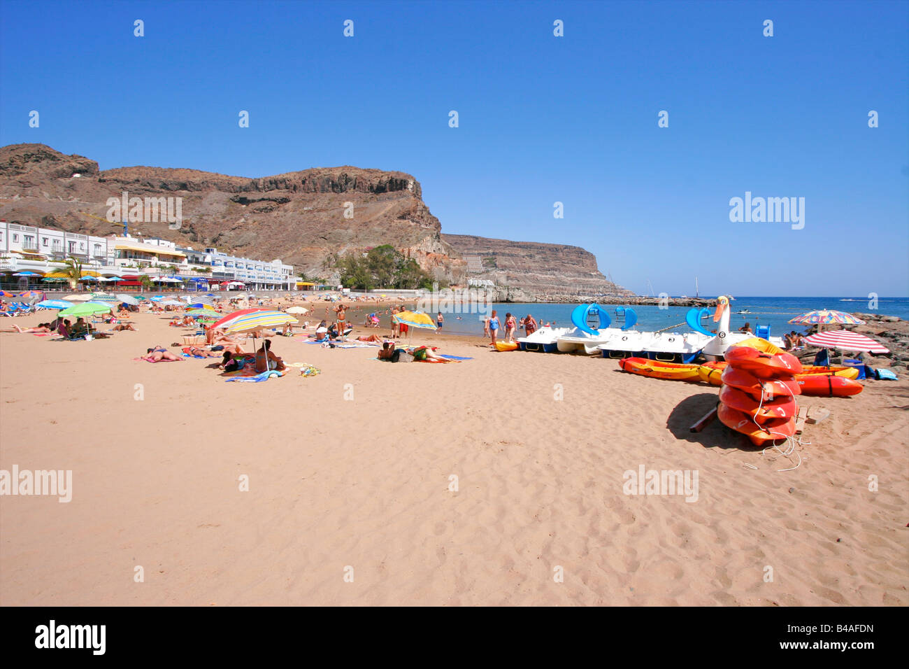 Gran Canaria, Mogan, Strand Stockfoto