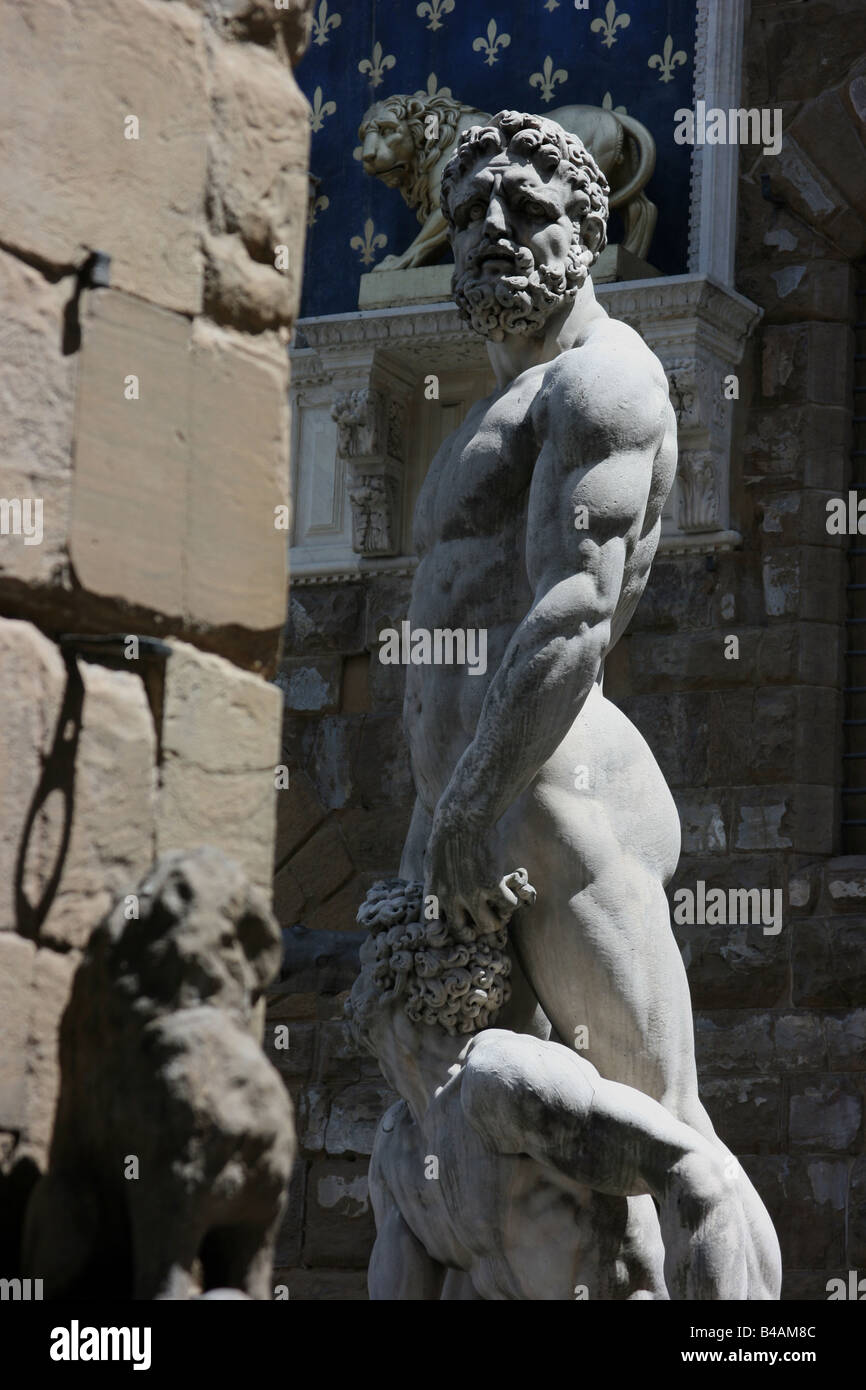 Herkules und Grab, Piazza della Signoria, Florenz, Italien Stockfoto