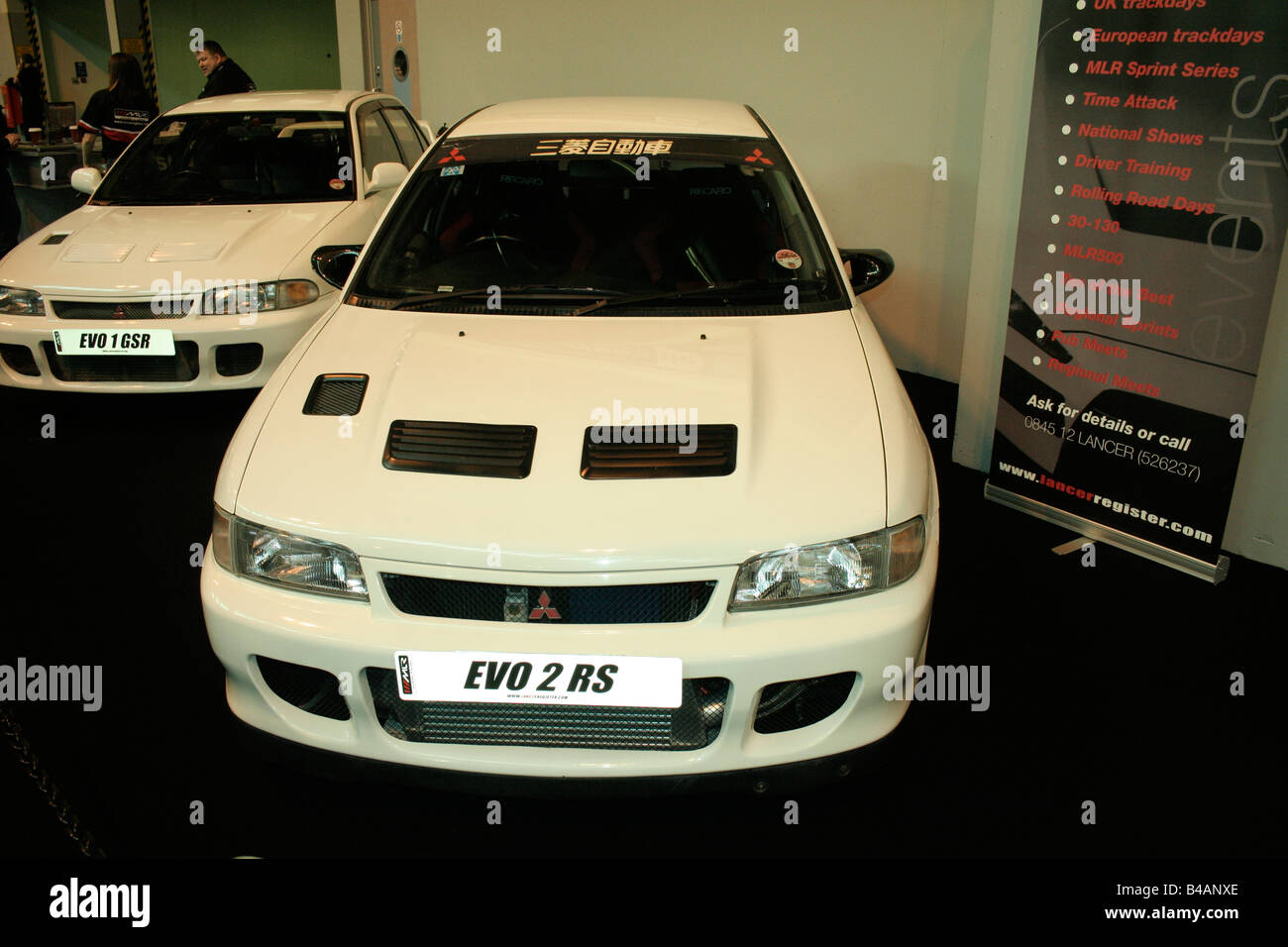 Mitsubishi Evo 2 RS im Line-up Stockfoto