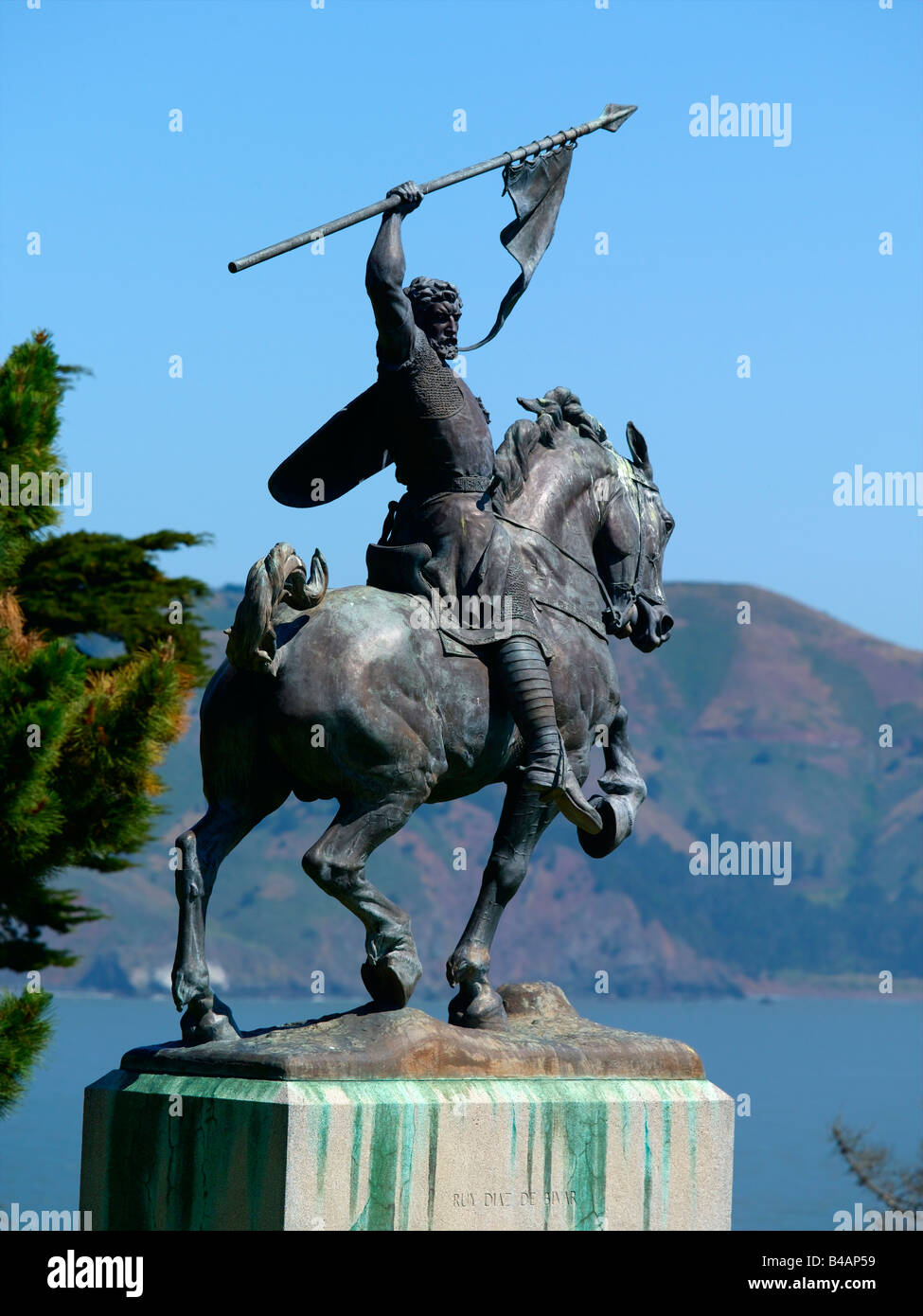 Statue von Ruy Diaz De Bivar El Cid Campeador "Lincoln Park" Stockfoto