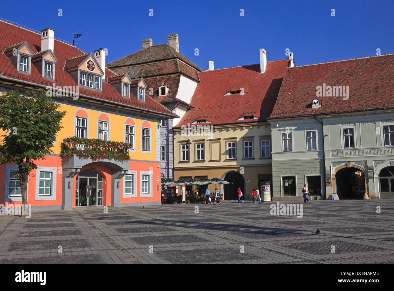 Rumänien, Siebenbürgen, Sibiu, Piata Mare Stockfoto