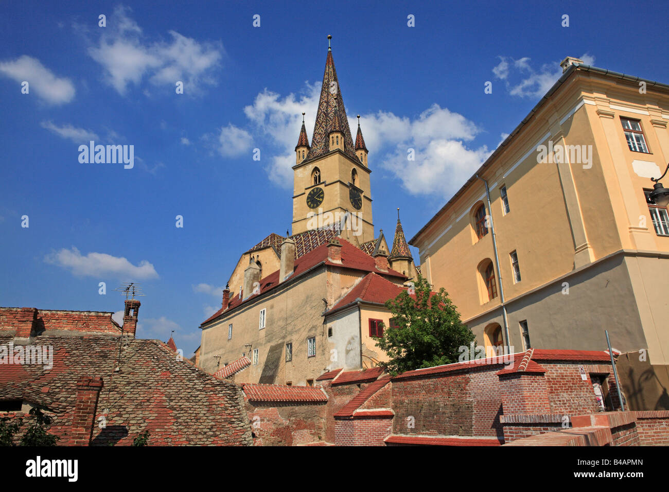 Rumänien, Siebenbürgen, Sibiu, evangelische Kathedrale von Unterstadt Stockfoto